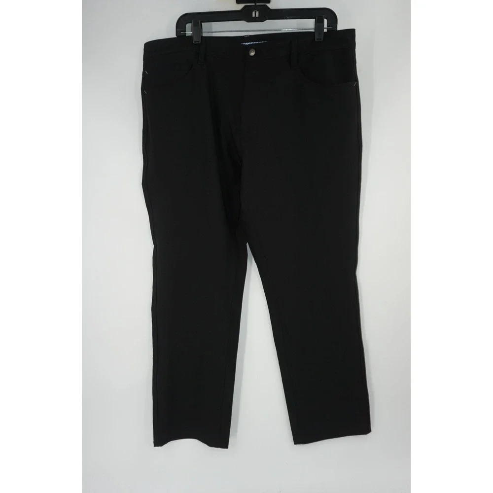 FootJoy Golf Pants Mens 38x30 Black Athletic Fit Performance Stretch Fabric